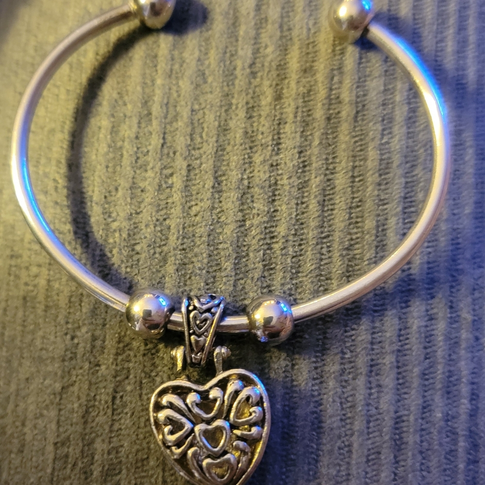 Silver Heart Charm Bracelet
